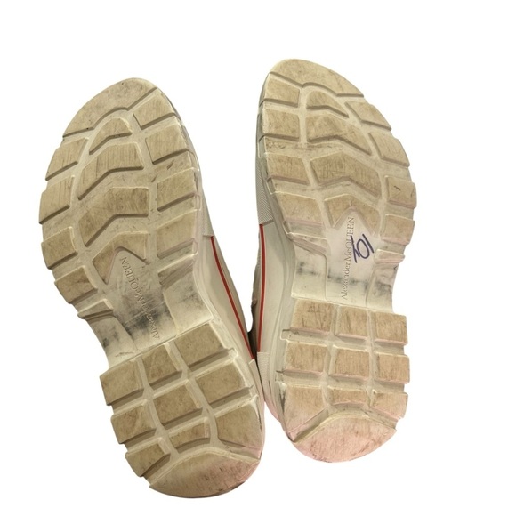 Alexander McQueen white canvas tread slick rainbow platform boots size 40 us 10 - Picture 10 of 11